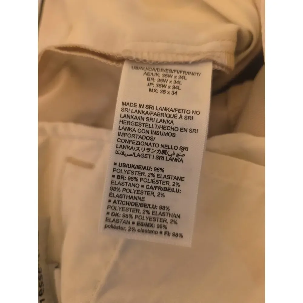 Amazon Essentials Men's 35x34 Slim Fit Chino Pants Stone Off White NWT Tall - Picture 6 of 6